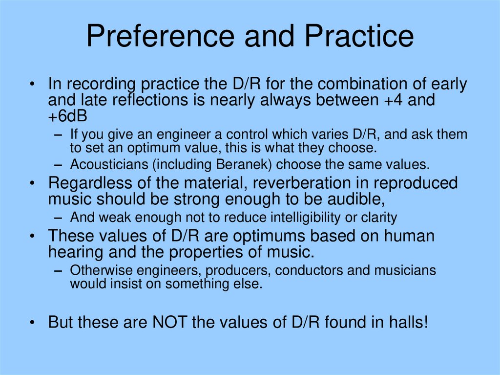 Preference and Practice