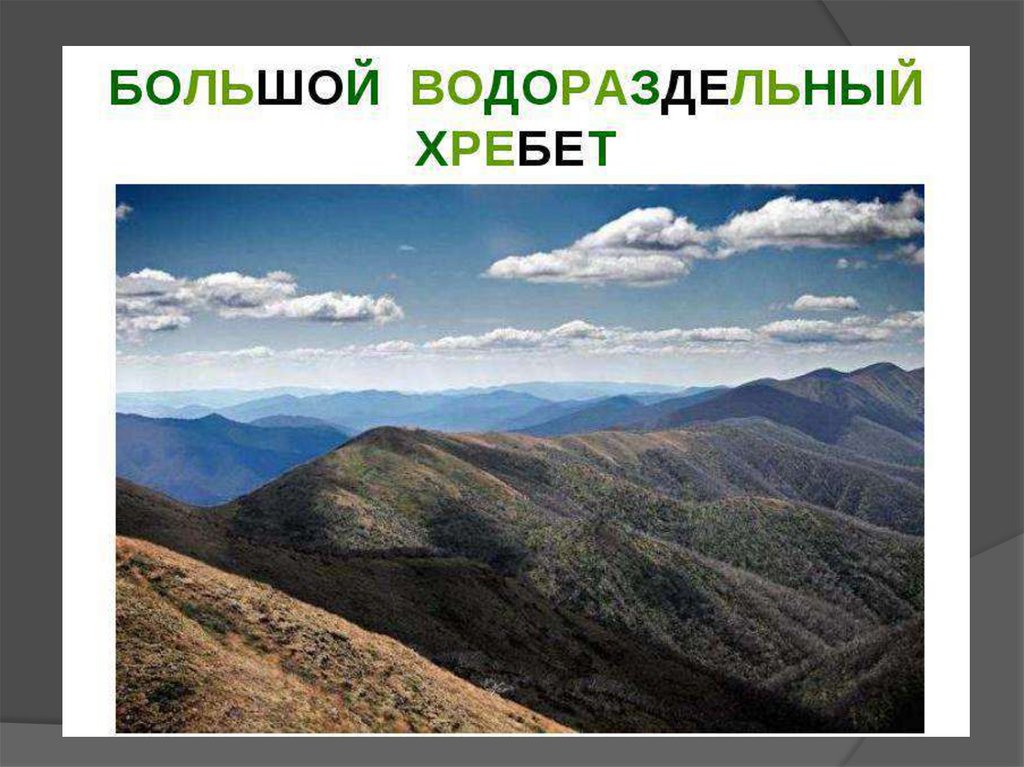 Координаты косцюшко. Большой Водораздельный хребет гора Косцюшко. Высшая точка – гора Косцюшко (2228 м). Большой водородный хлебед гора Косцюшко. Горы: большой Водораздельный хребет вершина: гора Косцюшко Австралия.