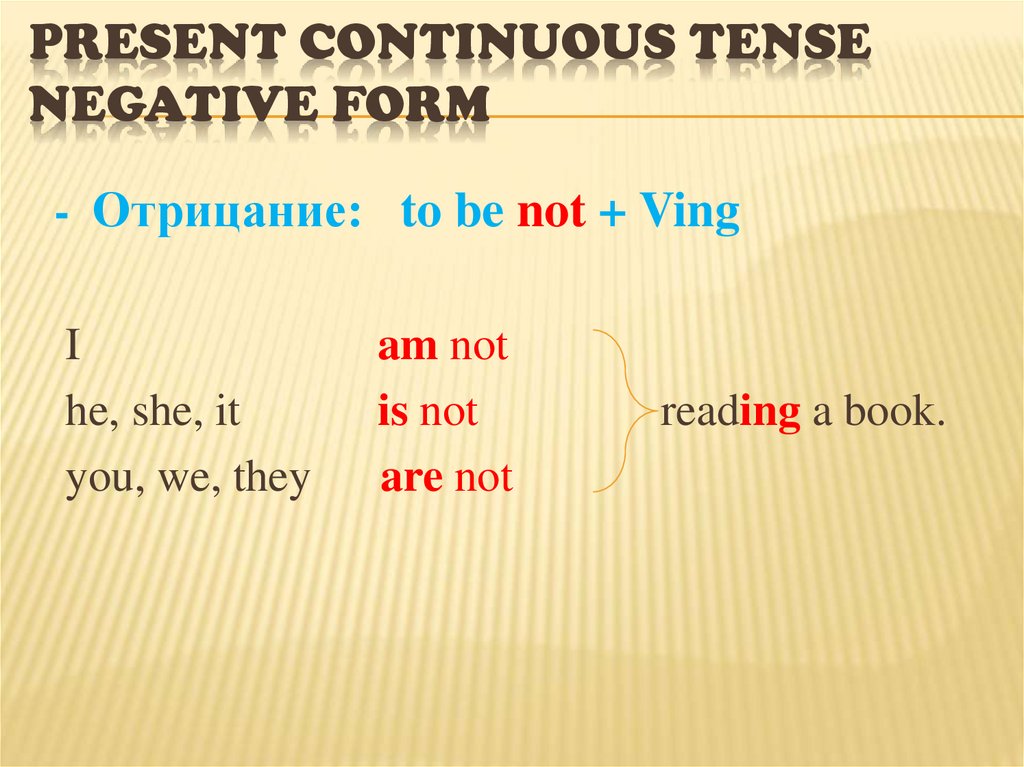 Present continuous tense