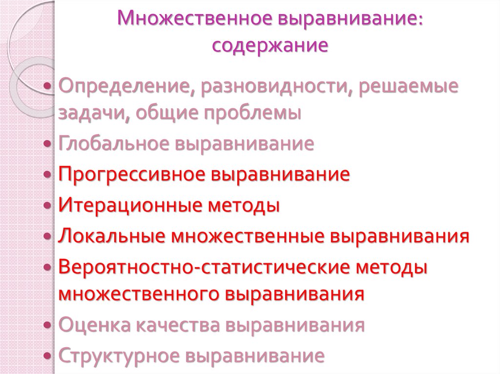 Множественное выравнивание