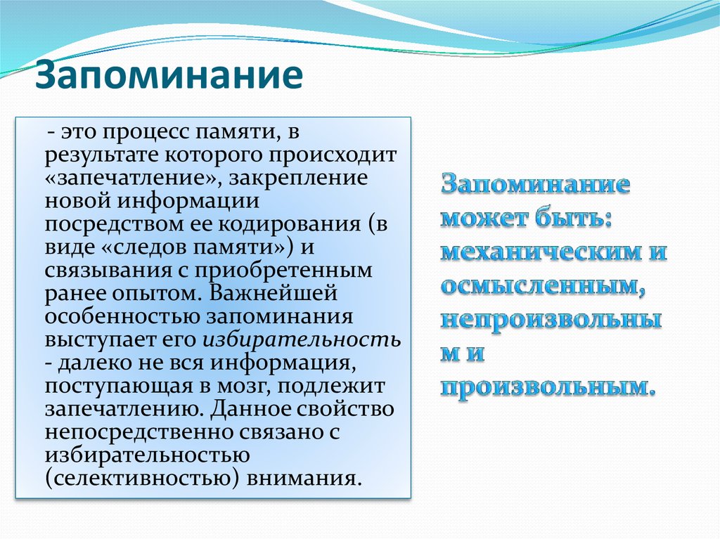 Запоминание