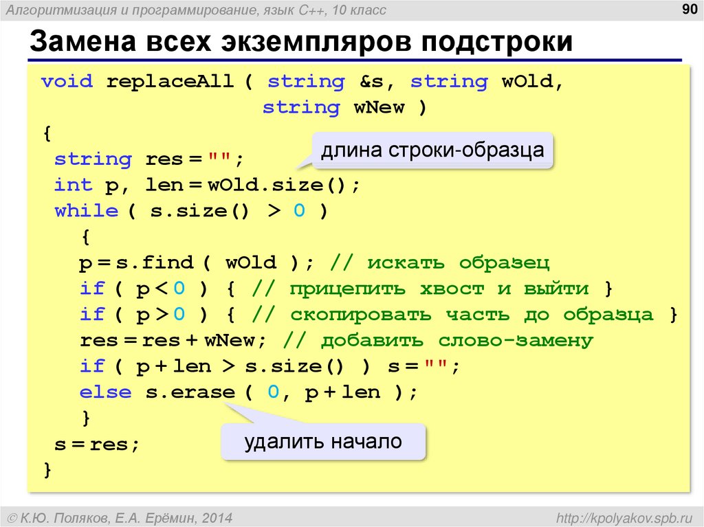 Русский язык в строках c. Алгоритм на языке c++. Подстрока в строке. Замена всех экземпляров подстроки. Подстрока в тексте это.