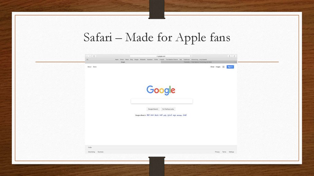Safari – Made for Apple fans