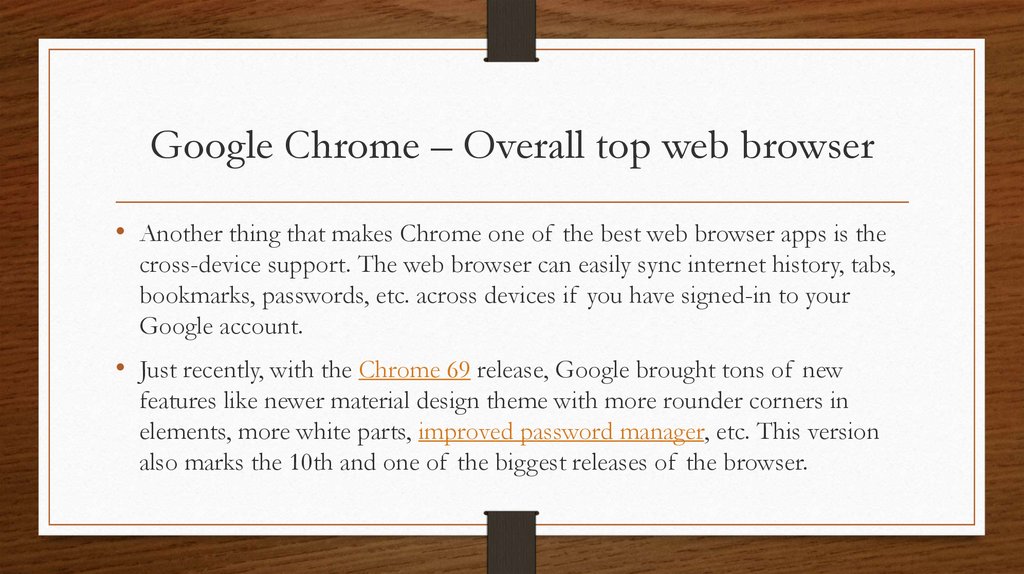 Google Chrome – Overall top web browser