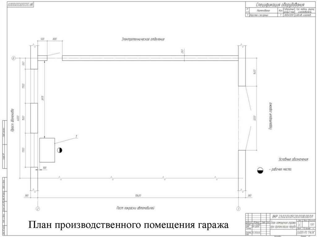 План производственного помещения