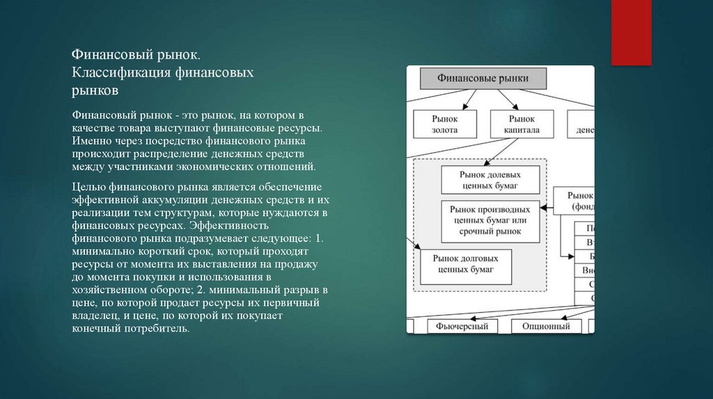 Виды финансовых рынков