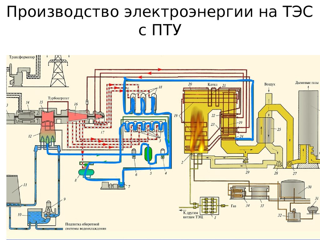 Технологическая схема тэц принцип работы