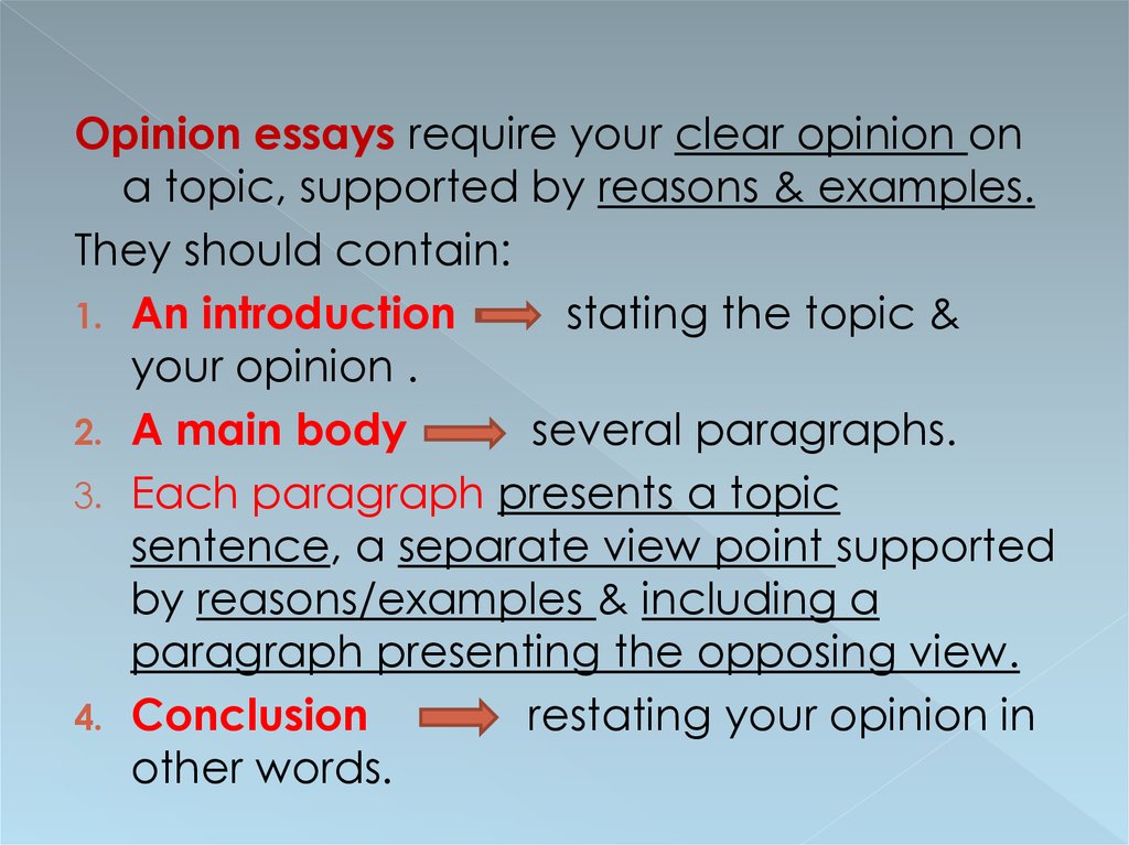 Topic presents. Сочинение opinion essay. Opinion эссе пример. My opinion essay структура. Структура опинион эссе.