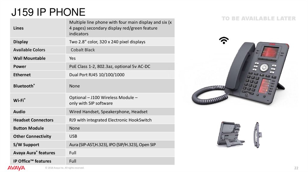 Avaya j159 ip phone как настроить второй дисплей