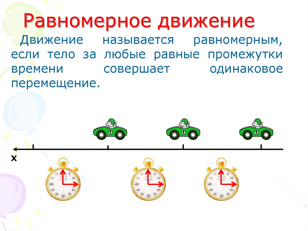 Равномерное движение определение. Равномерное движение. Равномерное движение рисунок. Одинаковые движения. Движение называется равномерным если тело за равные промежутки.