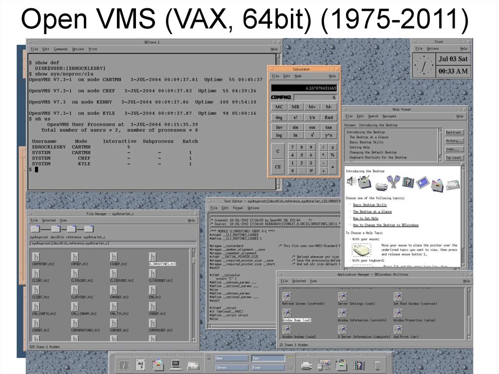 Open VMS (VAX, 64bit) (1975-2011)