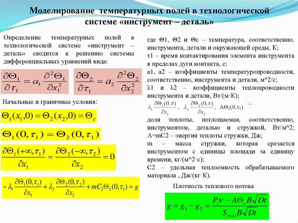 Температурное поле. Моделирование температурных полей. Моделирование тепловых полей. Расчет температурного поля. Метод температурных полей.