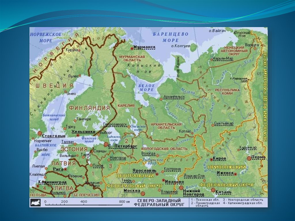 Экономическая карта европейского севера
