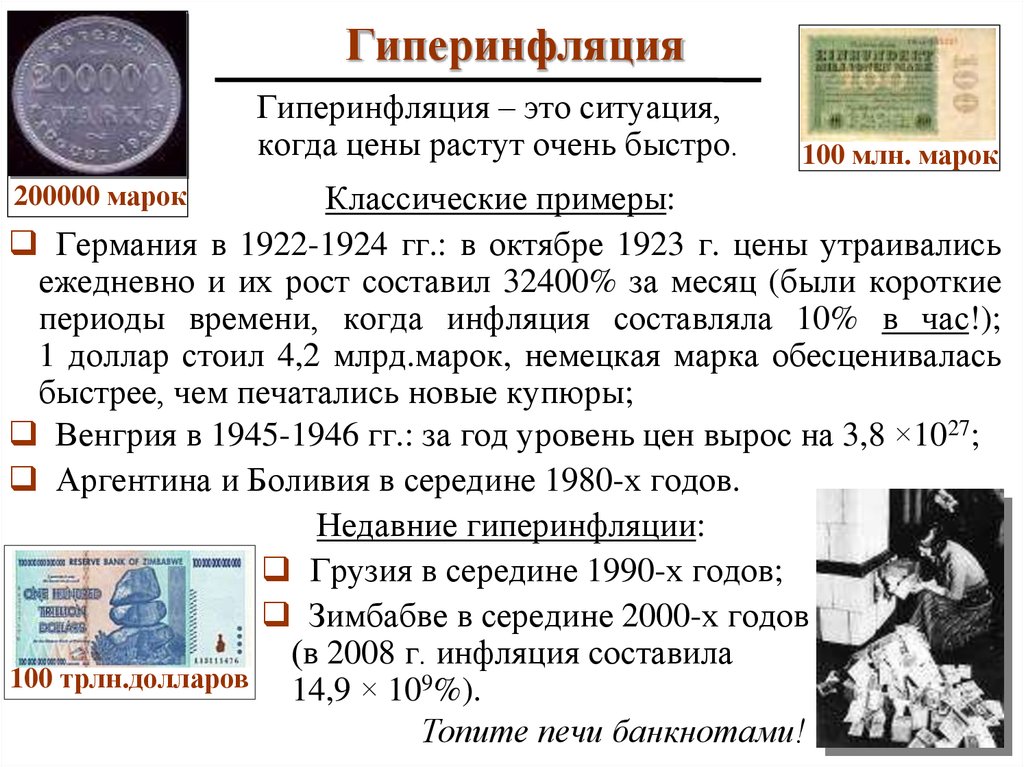 Риск гиперинфляции