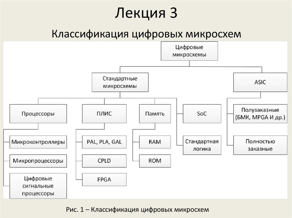 На какие два типа делятся все цифровые схемы