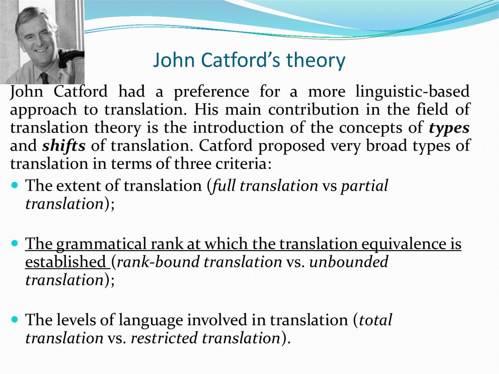 John Catford’s theory