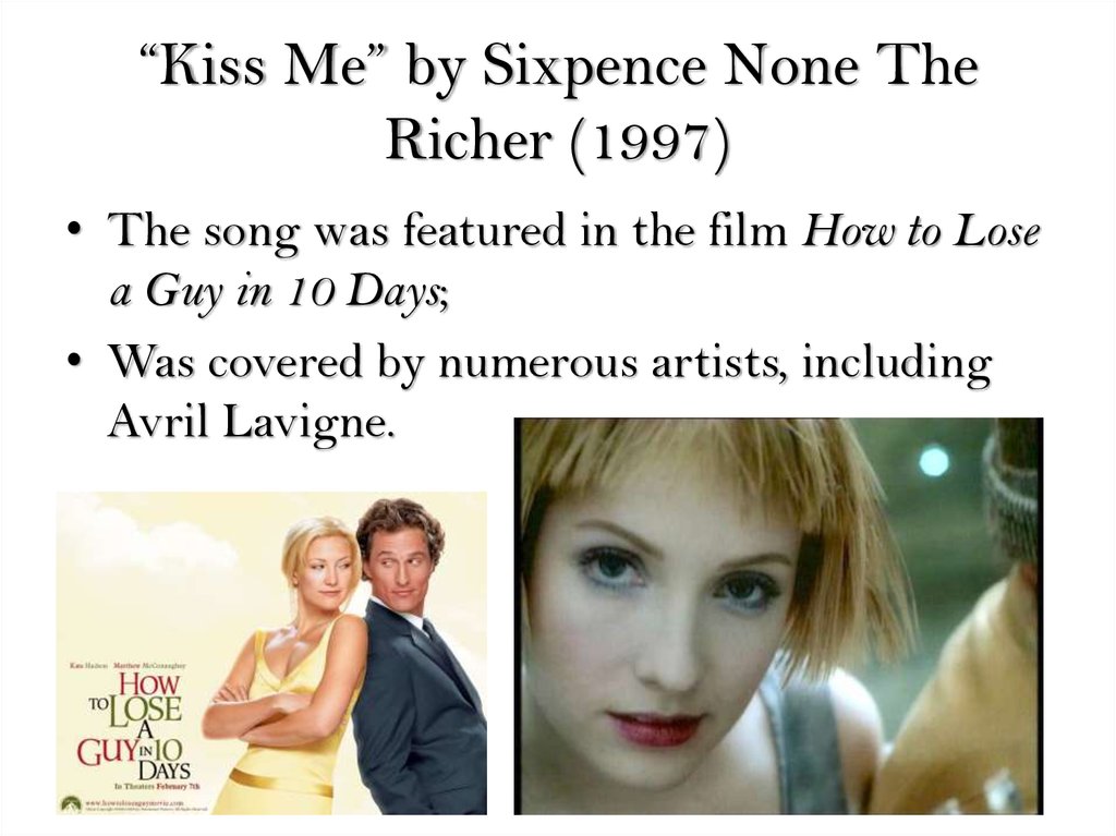 Песня kiss me sixpence