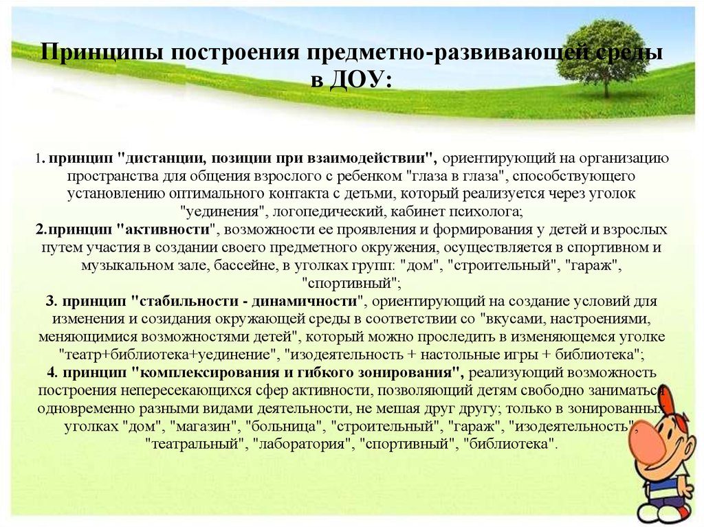 Организация развития ребенка. Принципы предметно развивающей среды. Принципы построения предметно-развивающей среды в ДОУ. Принципы развивающей предметно-пространственной среды ДОУ. Принципы организации предметно-развивающей среды в ДОУ.