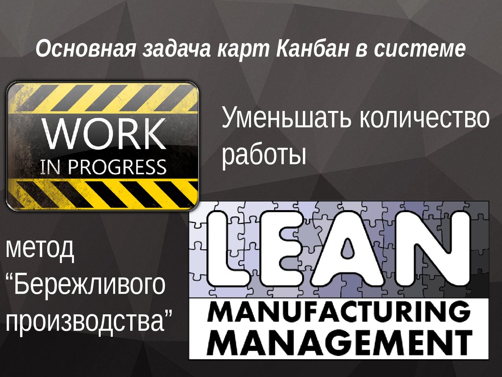 Основная задача карт Канбан в системе