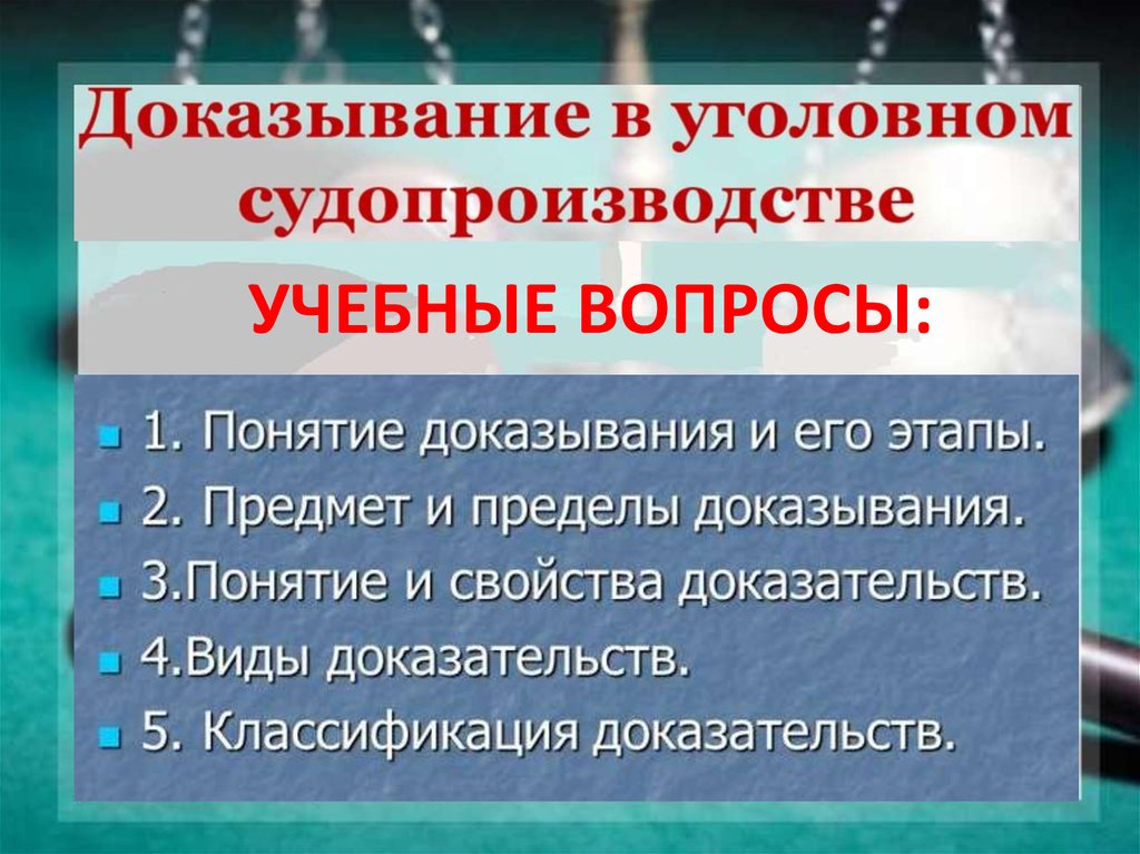 Виды доказательств в уголовном процессе презентация