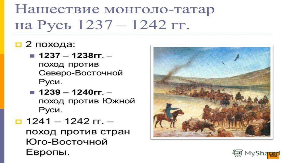 Русь в монголо татарский период