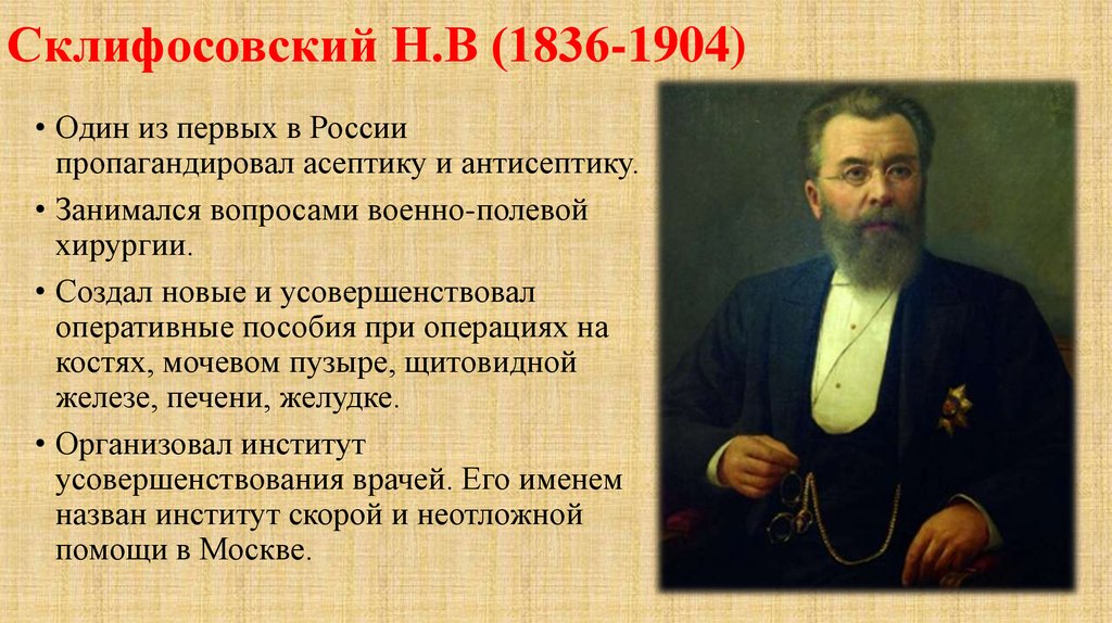 Склифосовский Н.В (1836-1904)