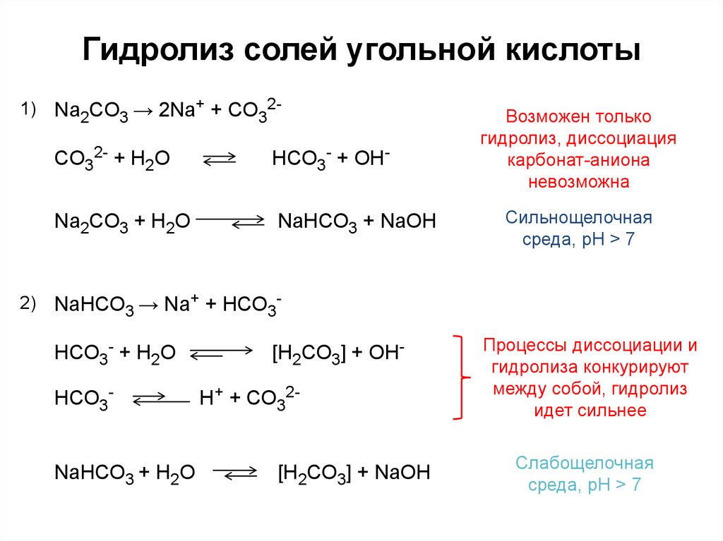 Гидрокарбонат калия характер среды. Гидролиз солей угольной кислоты. Уравнения реакций гидролиза солей примеры. Уравнение реакции гидролиза воды. Гидролиз солей 11 класс химия.