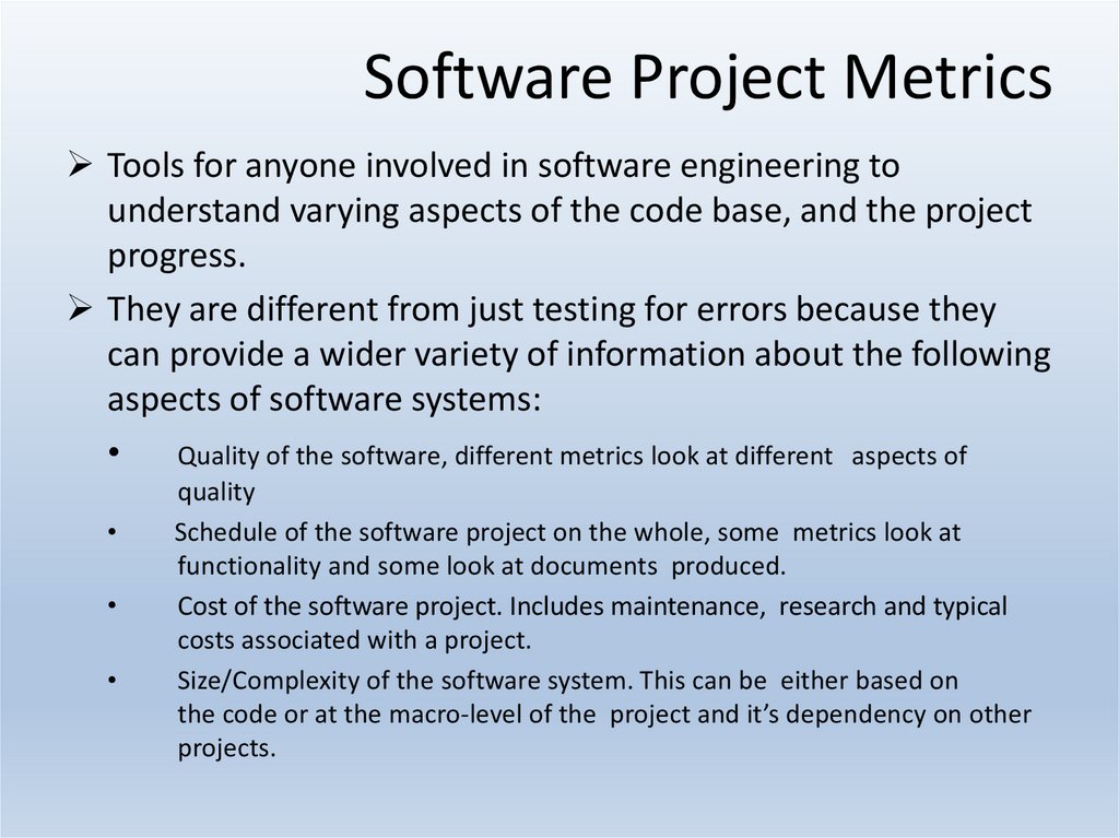 Software Project Metrics
