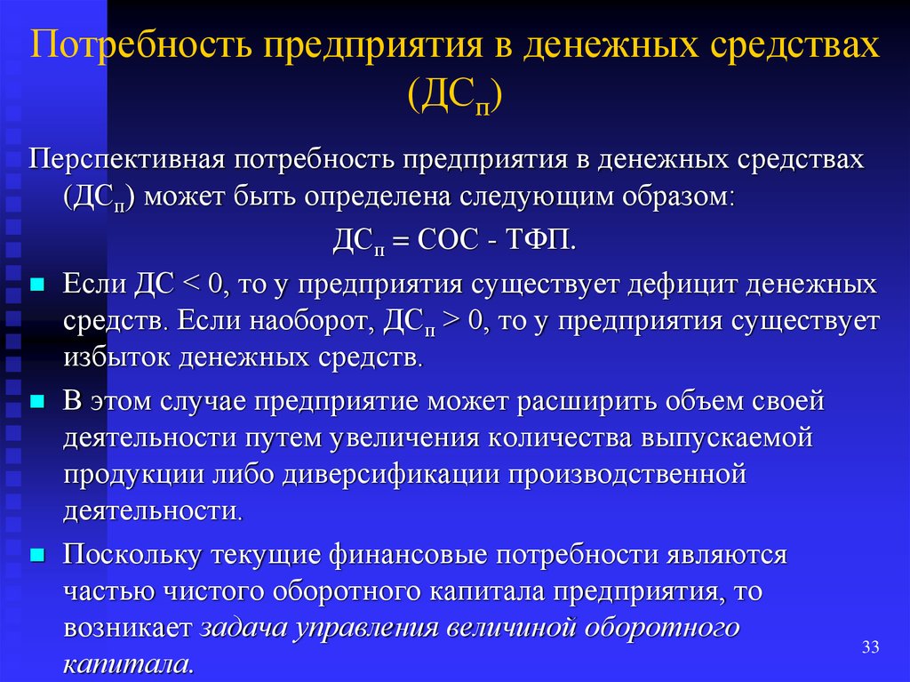 План потребности предприятия в краткосрочном кредитовании