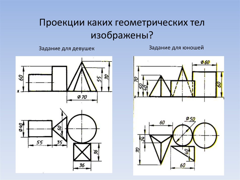 Какое проецирование используется для построения изображений на чертежах