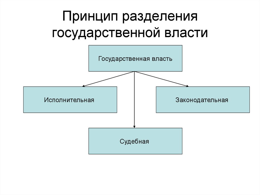 Какой принцип разделения властей