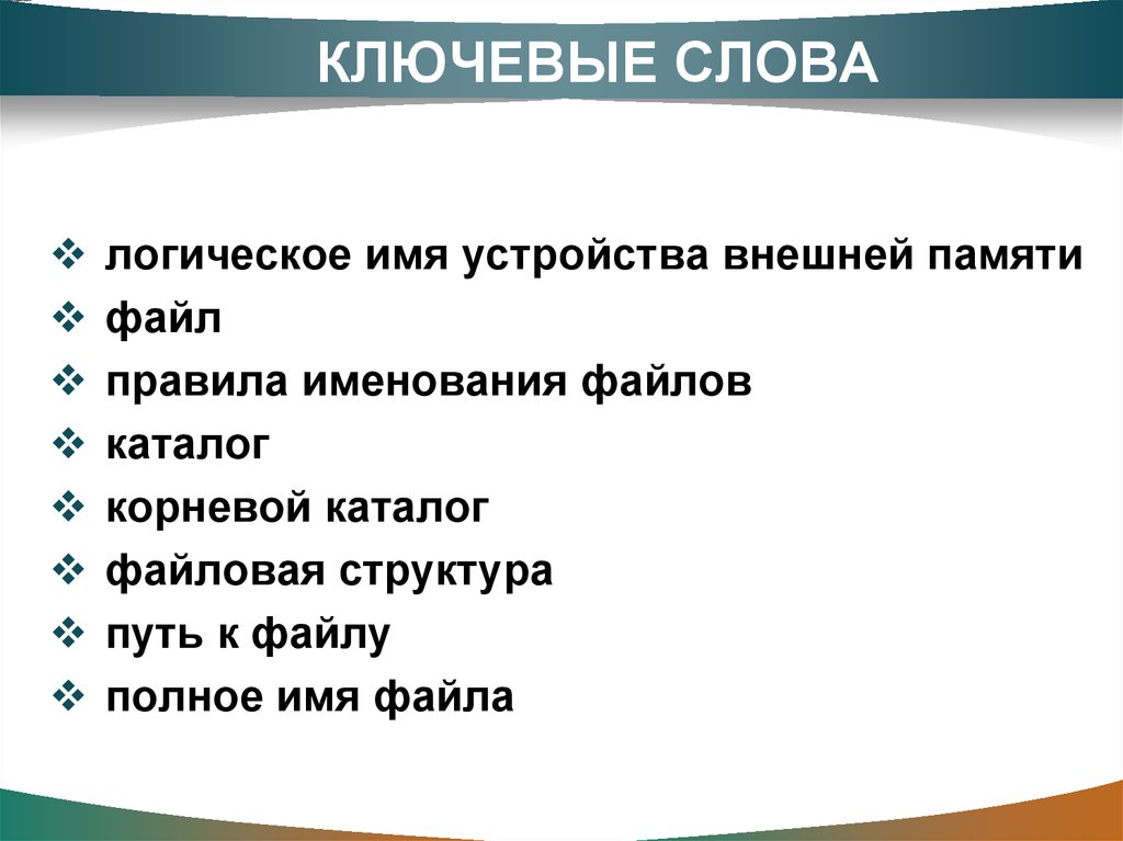 Логические имена устройств внешней памяти