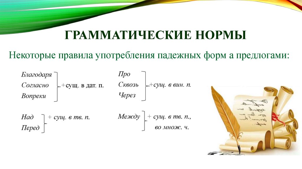 Предложения с ошибкой в употреблении падежной. Грамматические нормы примеры. Грамматические нормы употребления предлогов. Грамматические нормы русского языка примеры. Употребление грамматических норм.