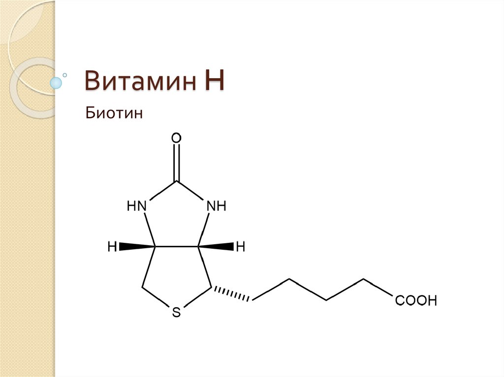 Биотин витамин н презентация