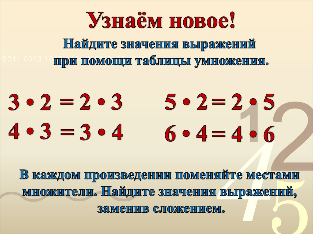 Перестановка множителей 2 класс. Переместительное свойство умножения 3 класс. Презентация по теме Переместительное свойство умножения. Перестановка множителей 2 класс карточки.