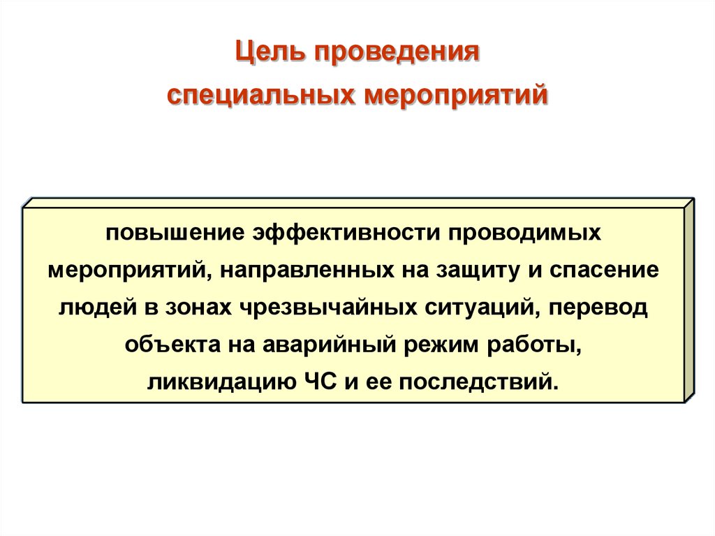 Проведение специальных мероприятий. Цель проведения мероприятия. Цель специального мероприятия. Цель проведения мероприятия по истории. Мероприятия повышающие эффективность защиты людей.