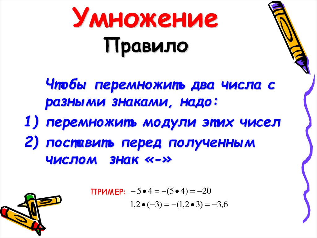 Деление и умножение рациональных чисел презентация