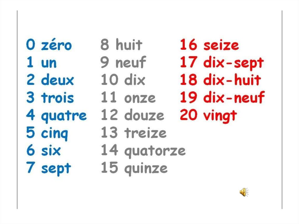 Француз цифры. Числительные на французском от 1 до 20. Числа от 1 до 10 на французском языке. Цифры на французском с произношением до 20. Цифры по французски с транскрипцией.