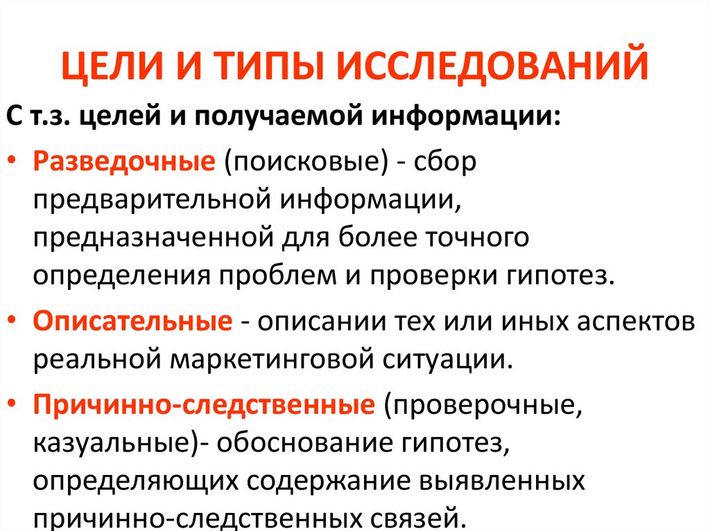 Типы исследований