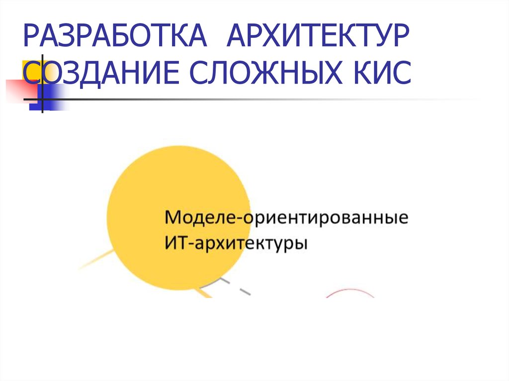 РАЗРАБОТКА АРХИТЕКТУР СОЗДАНИЕ СЛОЖНЫХ КИС