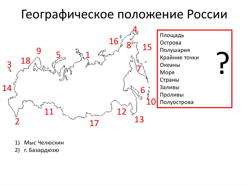 Оцените географическое положение сибири