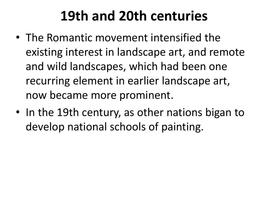19th and 20th centuries