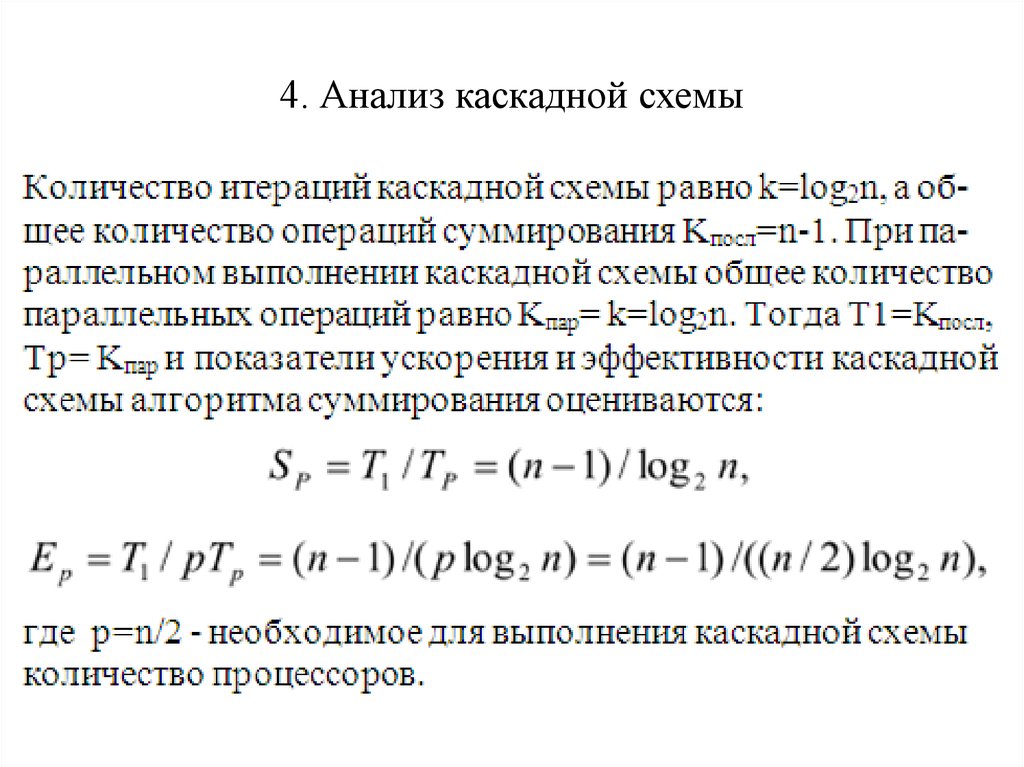 Каскадная схема суммирования