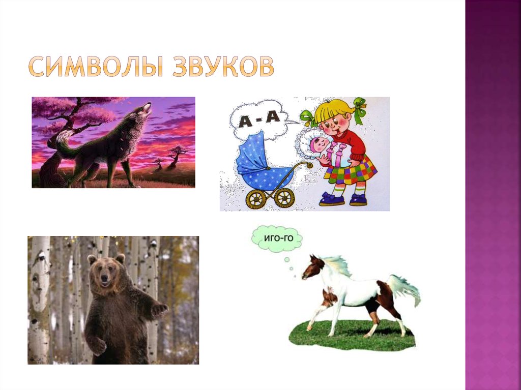 Символы звуков