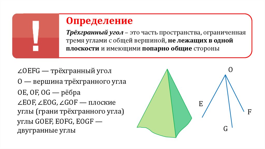 Многогранный угол рисунок