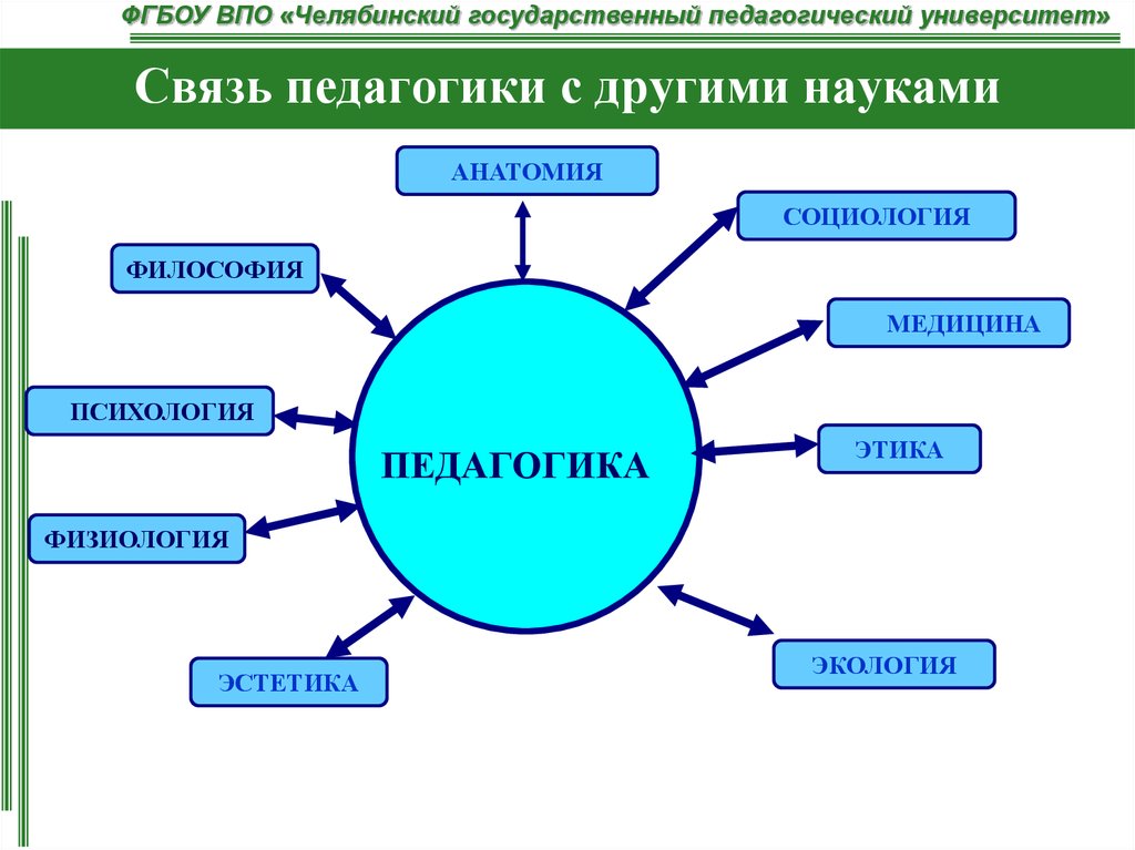 Педагогика с другими науками