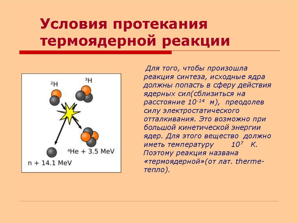 Управляемая термоядерная реакция презентация