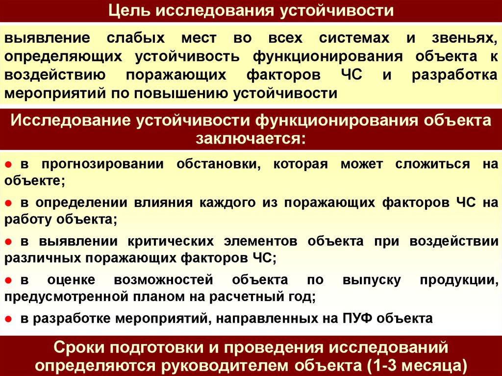 Кто осуществляет руководство рабочими группами по исследованию устойчивости функционирования в организации