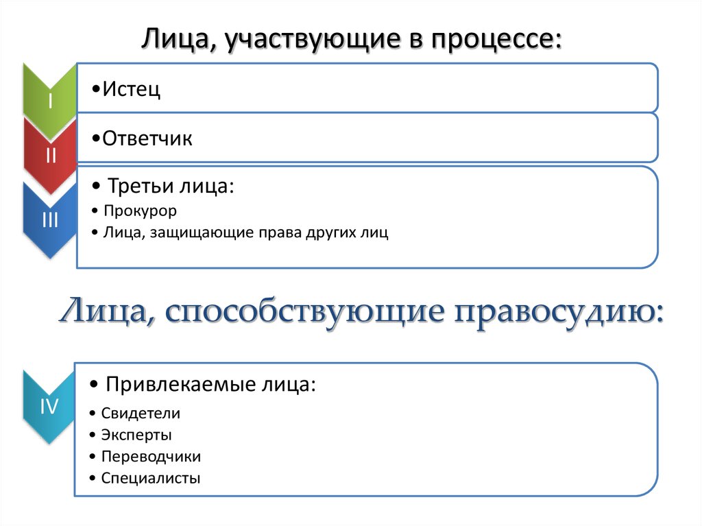 Лица участвующие в процессе