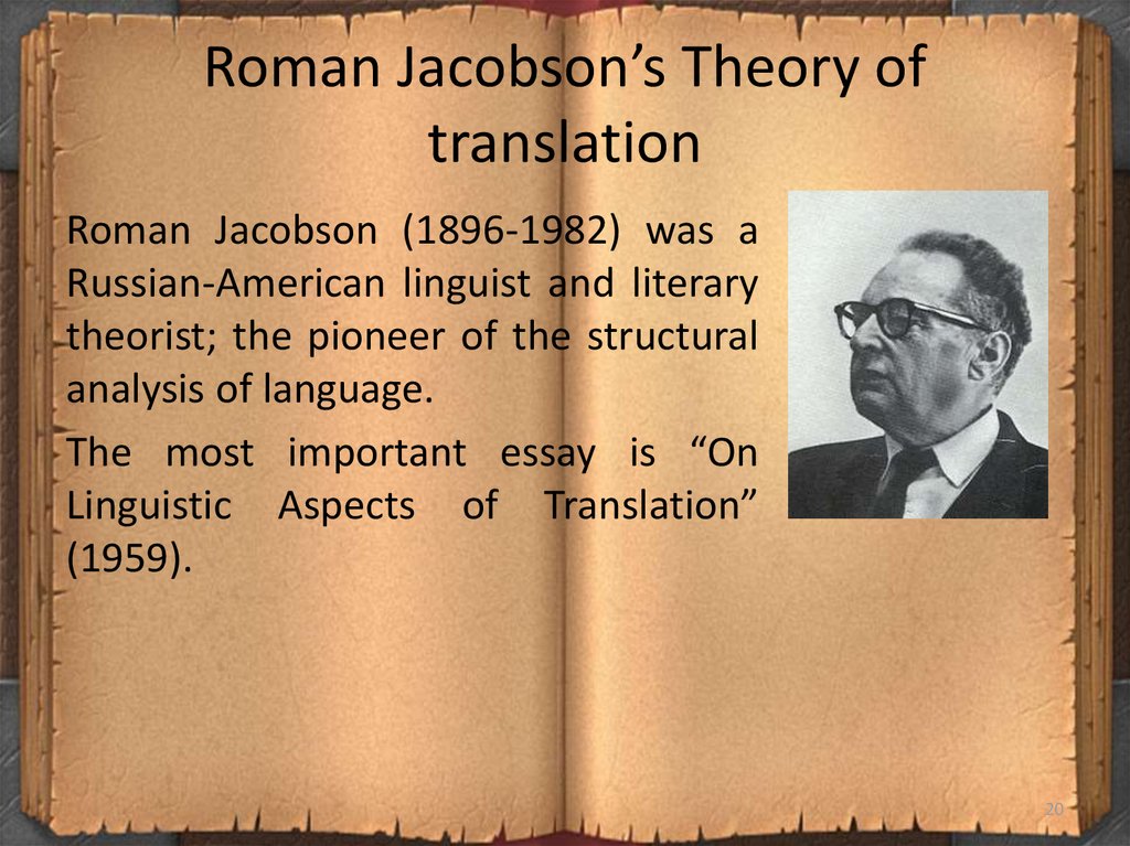 Roman Jacobson’s Theory of translation